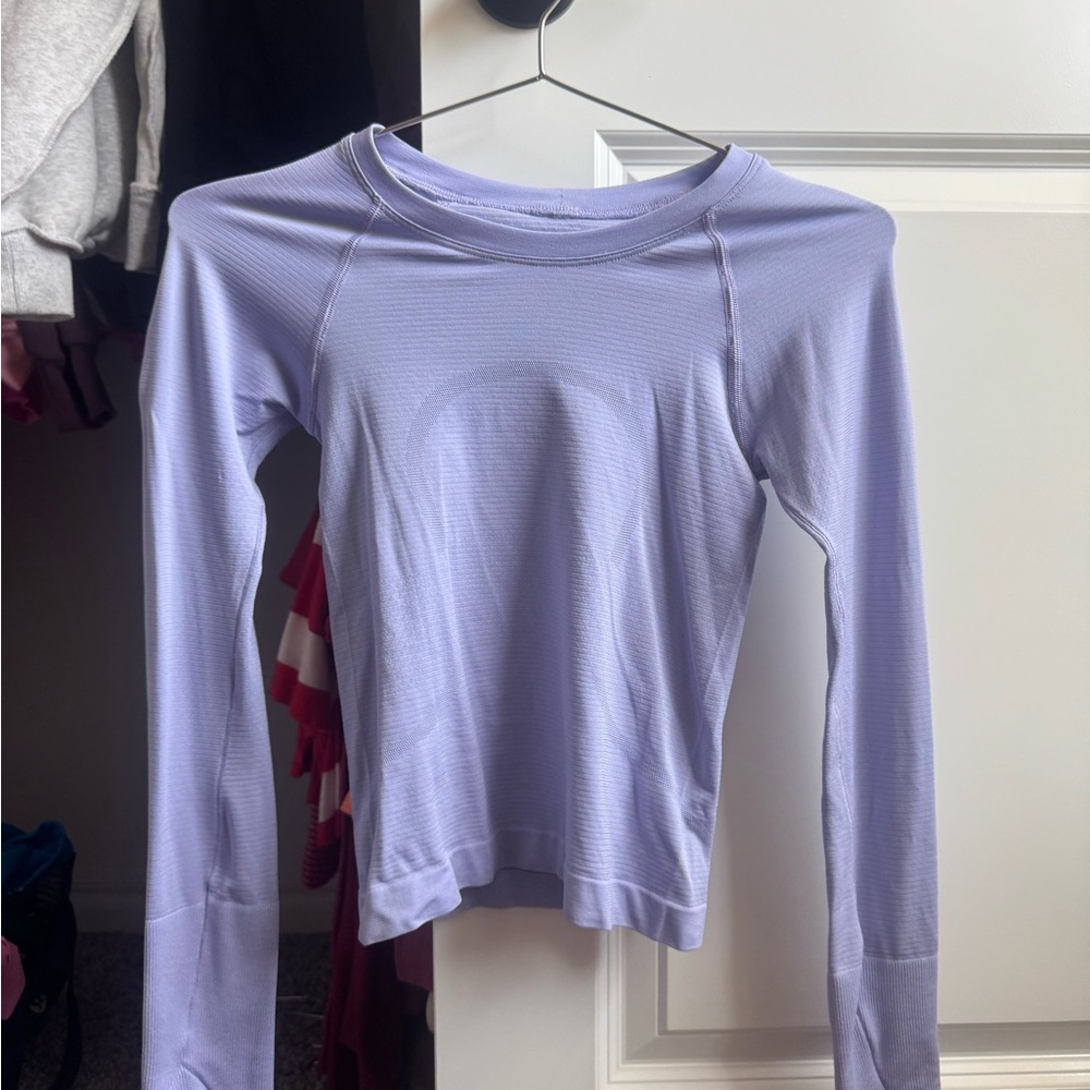 lululemon athletica Lavender Long Sleeve Seamless Top